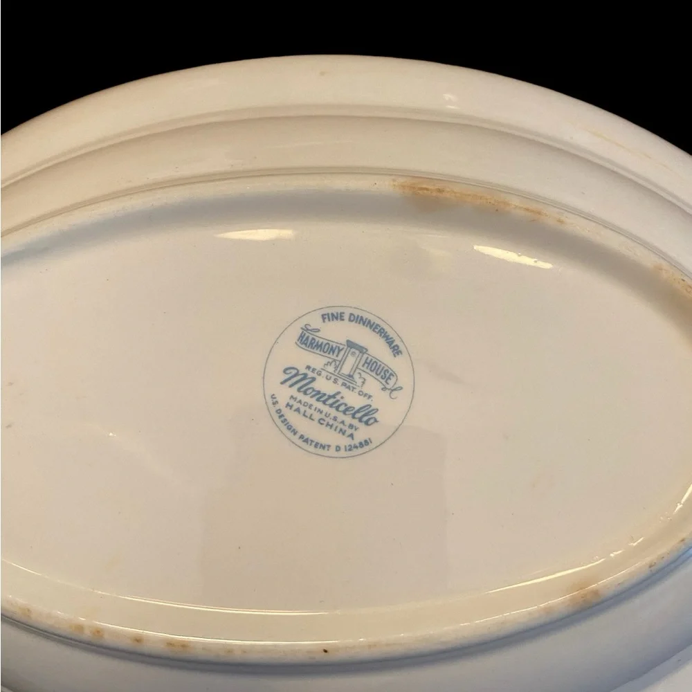 Vintage Harmony House Monticello Oval Vegetable Serving Bowl Hall China